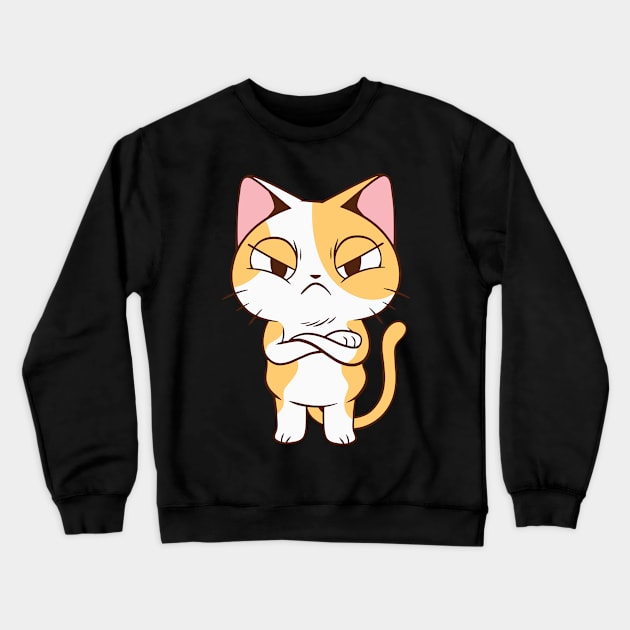 Are You kitten me right Meow, Pissed Cat 2 Crewneck Sweatshirt by EquilibriumArt